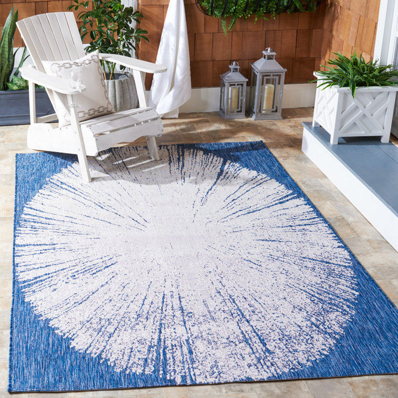 Courtyard Performance Abstract Indoor/Outdoor Area Rug, Rectangle 9' x 12'
