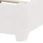 Structure de lit grand Boucle avec tête de lit à hauteur réglable, lit plateforme moderne avec tête de lit courbée, lit plateforme élégant en tissu bas Boucle, pas de sommier requis, assemblage facile-383444309
