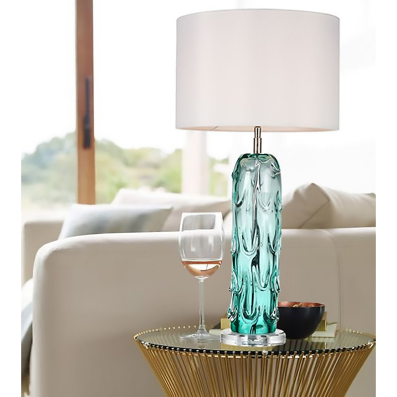 Ponchatrain Water Glass Blue Table Lamp