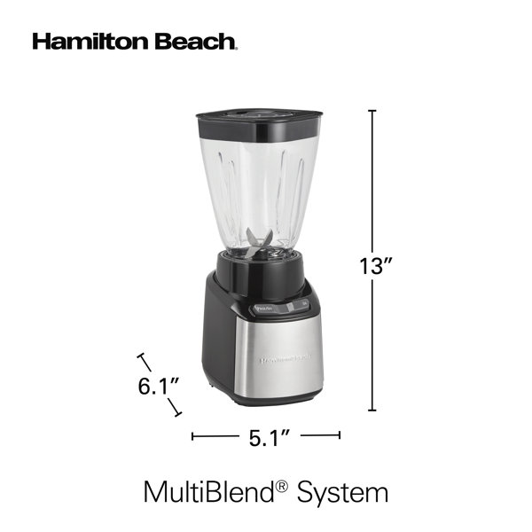 Hamilton Beach MultiBlend Kitchen System, 3-in-1 Blender with Food