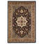 Tapis médaillon floral beige et noir Jorgen-275582033