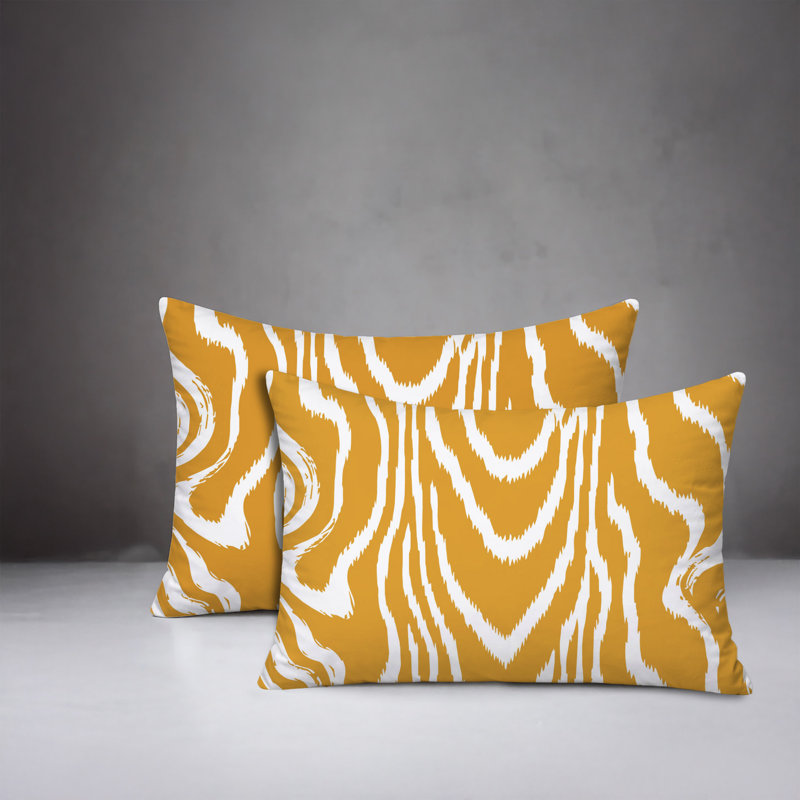 Oreiller réversible intérieur / extérieur Meli, 25x18, Yellow