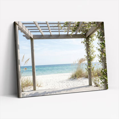 «Gallery Wrap», art mural sur toile pour le salon, la chambre à coucher, le bureau ou le vestibule - décoration murale décorative avec vue sur la plage