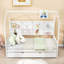 Lit plateforme avec couchette et tablette en bois Berni-663239900-663239901
