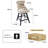 Velvet Swivel Tufted Wooden Barstools Set of 4-1486017465