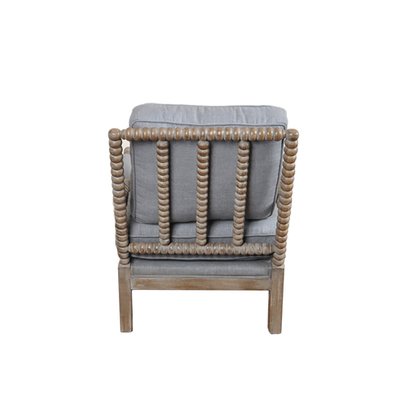 Leola Upholstered Armchair, Grey Linen