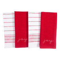 Now Designs Peace & Joy Cotton Floursack Kitchen Dish Towels 20 x 30in, Set  of 3