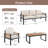 4-Piece Acacia Wood Patio Set with Removable Cushions-412396259