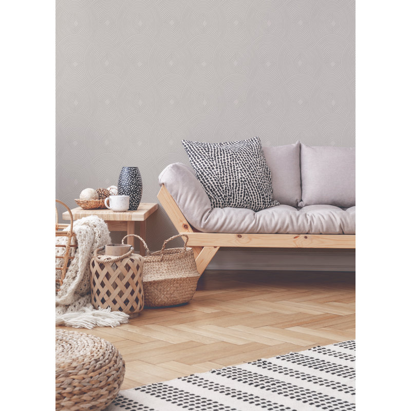 Yeadon Geometric Wallpaper Roll, Quartz