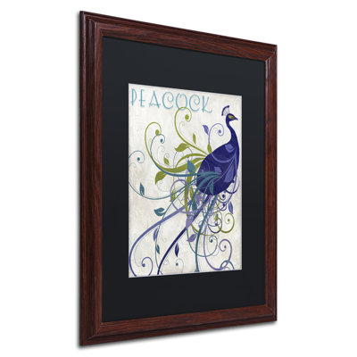 Jadaya «Peacock Nouveau I» par Color Bakery, impression encadrée