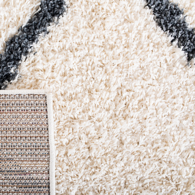 Minna Shag 600 Performance Geometric Rug, Square 6'7"