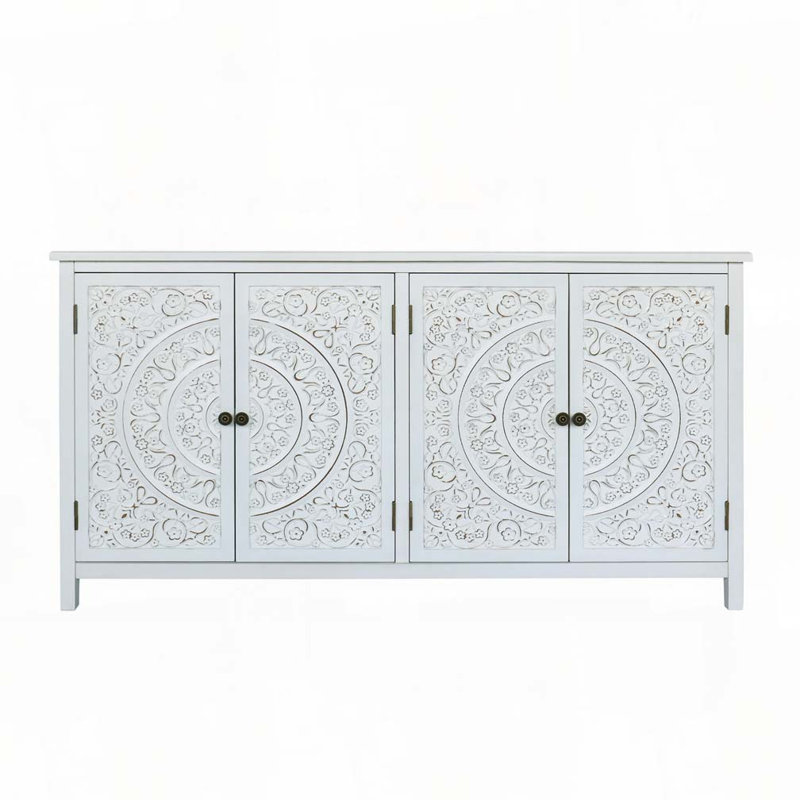 Armoire de rangement décorative avec 4 portes