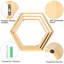 Tablette flottante hexagonale 3 pièces