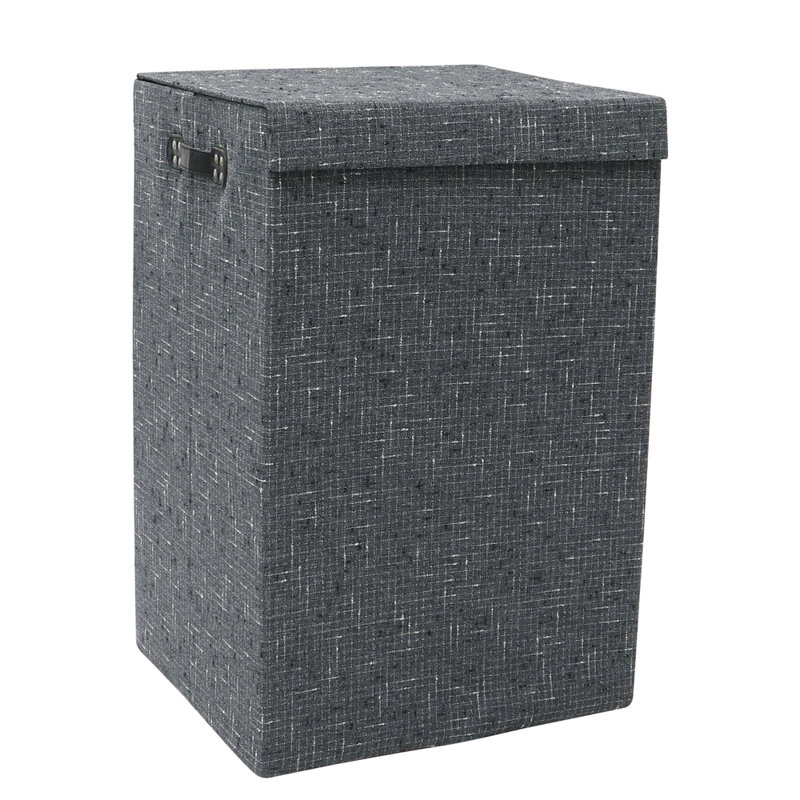 JVL Fabric Decorative Basket, Shadow