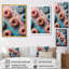Délicieuse rose et bleue Sparkle Donuts II - nourriture, beignets, art mural-288057675-528101363