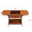 Coffee Table Folding, Metal Frame1 drawer and 2-Tier Storage with Wheels