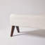 Banc d'entrée rembourré en chenille style Mid-Century