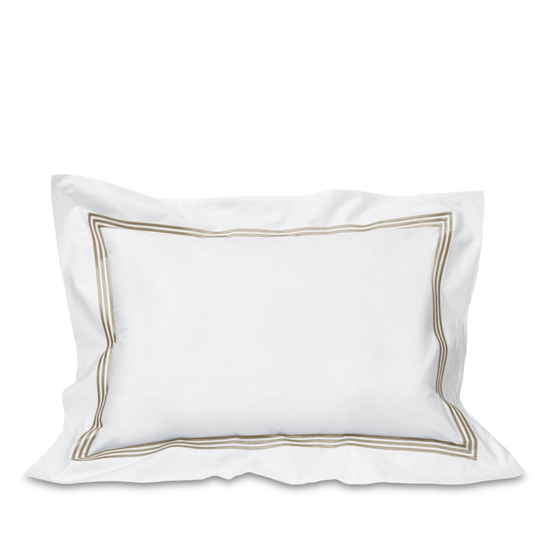 Platinum Sham, Standard Sham, White/Taupe