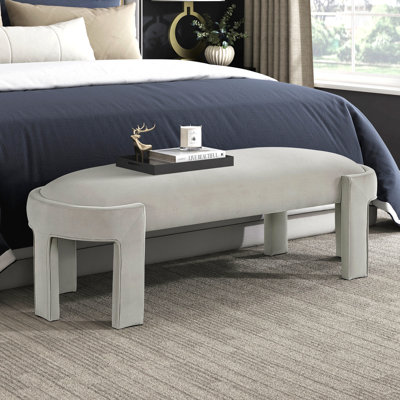 Banc rembourré 1 pièce - Siège rembourré en mousse de velours, structure en contreplaqué durable, confort luxueux pour la maison