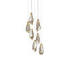 Glace 7 - Light Silver/Brass Cluster Pendant