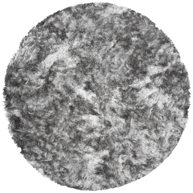 Morrell Shag Hand Tufted Performance Solid Color Rug, Round 8'