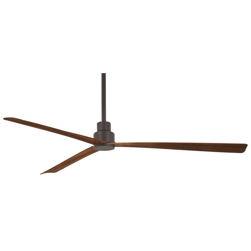 65'' 3 - Blade Outdoor Propeller Ceiling Fan with Remote, Oil Rubbed Bronze