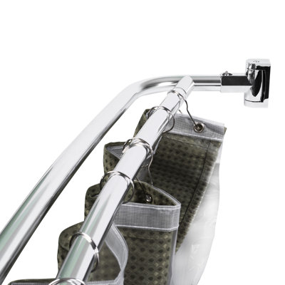 Double Curved Shower Rod, Durable Metal Construction