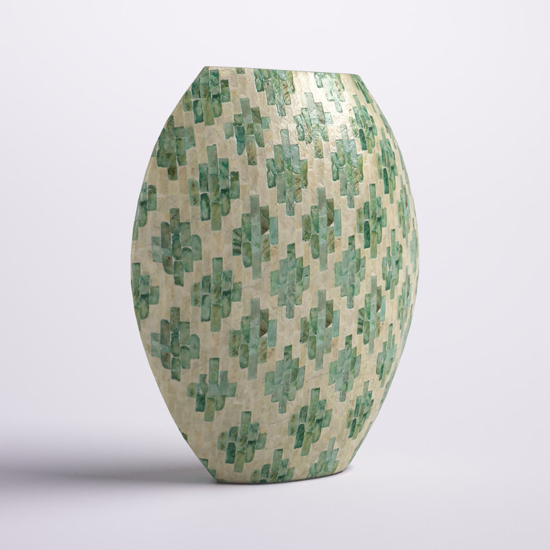 Vase de table en résine Raza, H 17,7 po x l 7,1 po x P 15 po
