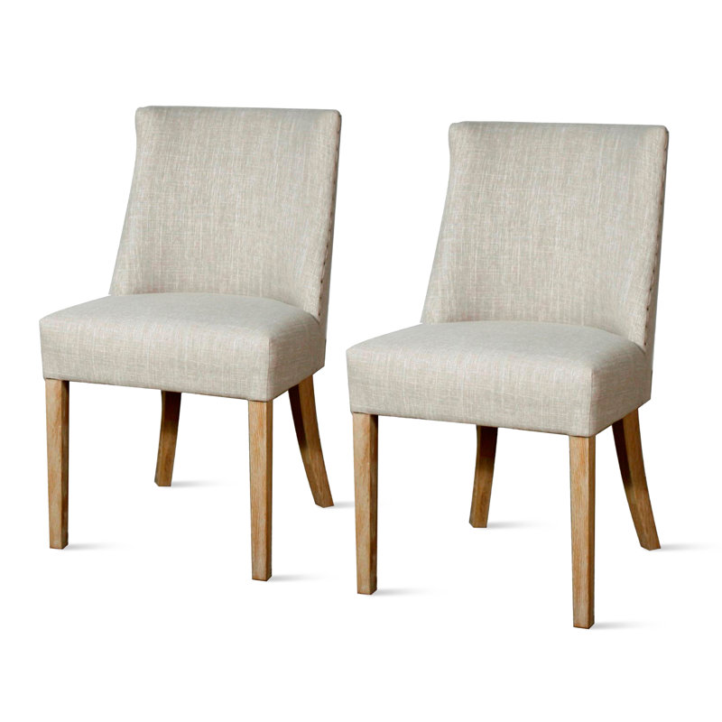 Chappell 19.5'' H Upholstered Parsons Chair, Natural, Gray