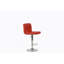 Tabouret de bar en rouge, chrome