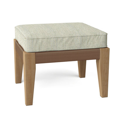 Hadley Deep Seating Outdoor Teak Ottoman with Sunbrella Cushions -  Kingsley Bate, Composite_6C5E02F5-5627-41F9-BCB0-2441DCB4E97F_1590571546