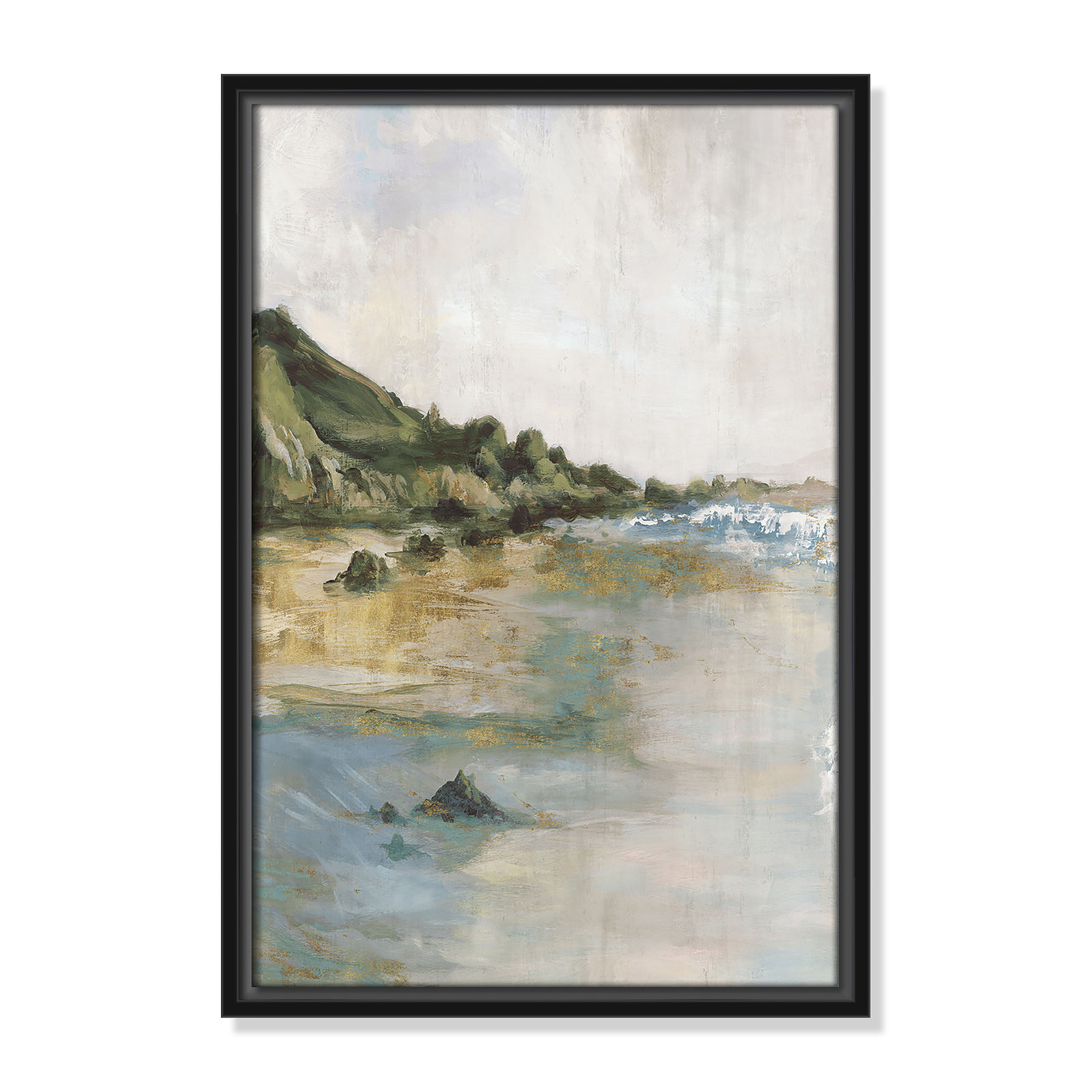 Cordoba "Tide's Edge" Print, 19.5" H x 13.5" W, Black