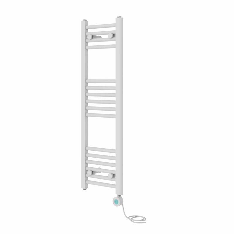 Arvonio Straight Towel Rail Heated Towel Rails, White, 100cm H x 30cm W x 3cm D