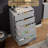 Grey 5 Drawer Dresser for Bedroom Fluted Tall Dresser with Large Drawers and Sturdy Gold Legs Support Dressers Chests of Drawers for Bedroom Living Room s' Room-243776788