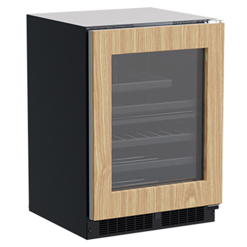 23.88" 22 Bottle and 112 Can Dual Zone Built-In Wine & Beverage Refrigerator with Panel Ready Frame Glass Door