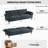 89" Velvet Fabric Convertible Sofa Couch with 2 Square Pillows,Adjustable Backrest& Armrests-1753197116