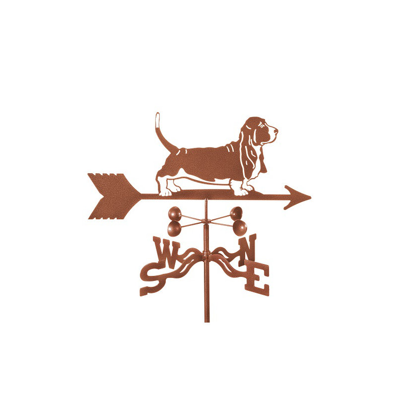 Girouette Marmo Basset Hound, Fixé au comptoir