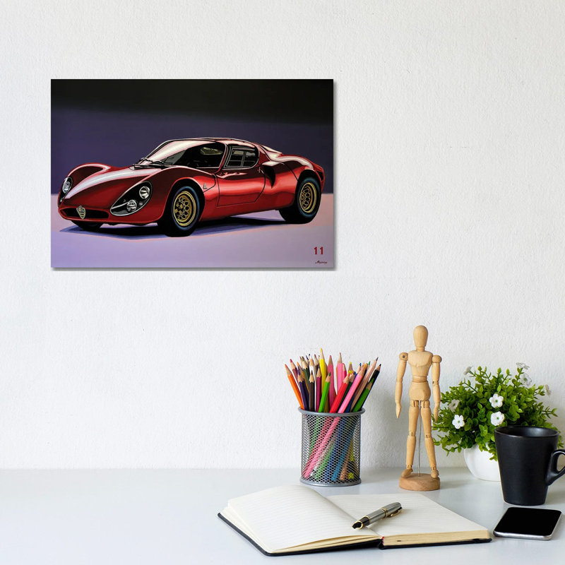Alfa Romeo 33 Stradale 1967 by Paul Meijering - Wrapped Canvas Gallery-Wrapped Canvas Giclée, 20.32 cm H x 30.48 cm W