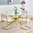 Round Glass Dining Table for 4 Tempered Glass Top Modern Small Round Dining Table Clear Circle Kitchen Table for Kitchen Office Living Room Dining Room-1210936105