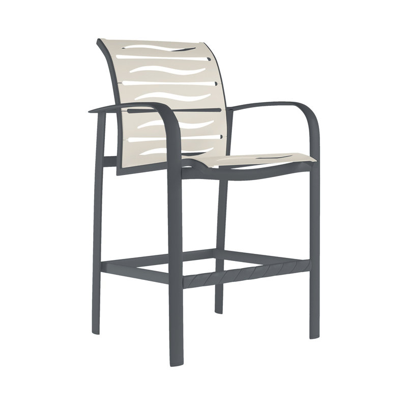 Tabouret de bar 28 po Laguna, Parchemin, Graphite