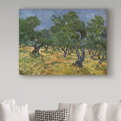 « olive verger midjune » par vincent van gogh, reproduction de peinture à l’huile sur toile tendue