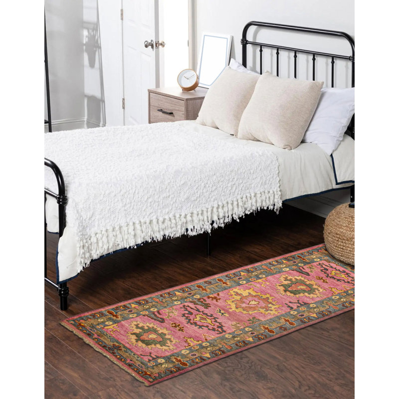 Tapis violet moderne Oushak 2 pi 5 po x 8 pi 2 po