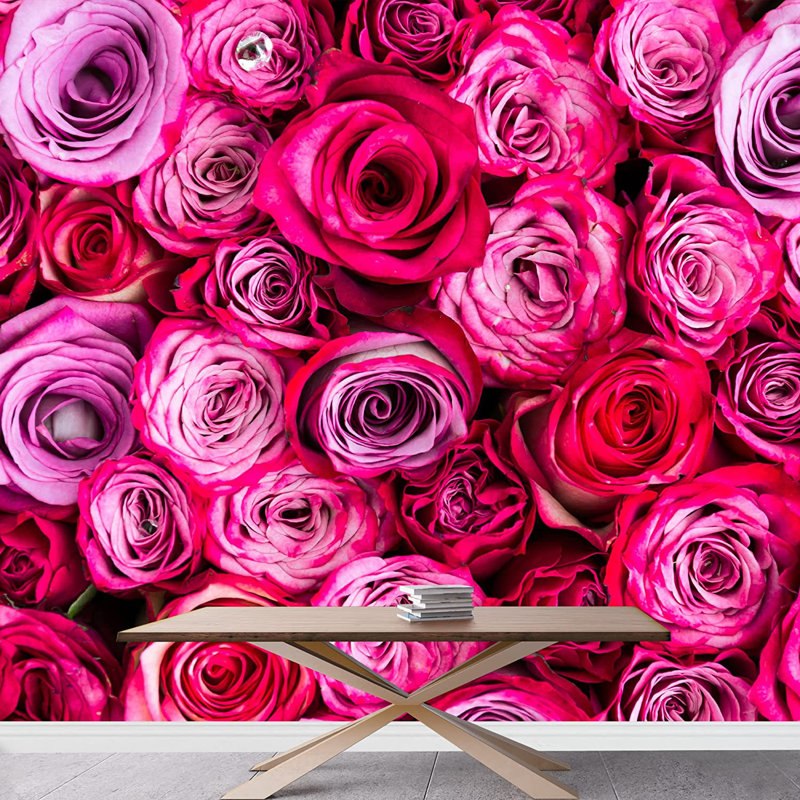 Élégante fleur rose M15, L 66 po x l 96 po