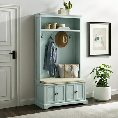 Veere 38 " Wide Hall Tree with Shoe Storage and Shelves