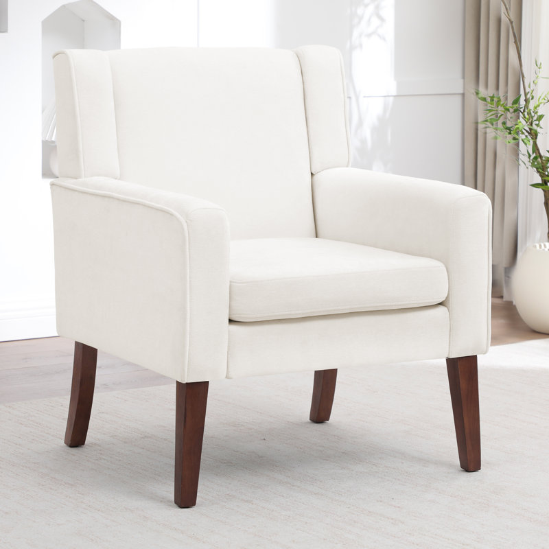Mid-Century Accent Chairs Featuring Removable Cushions, Blue