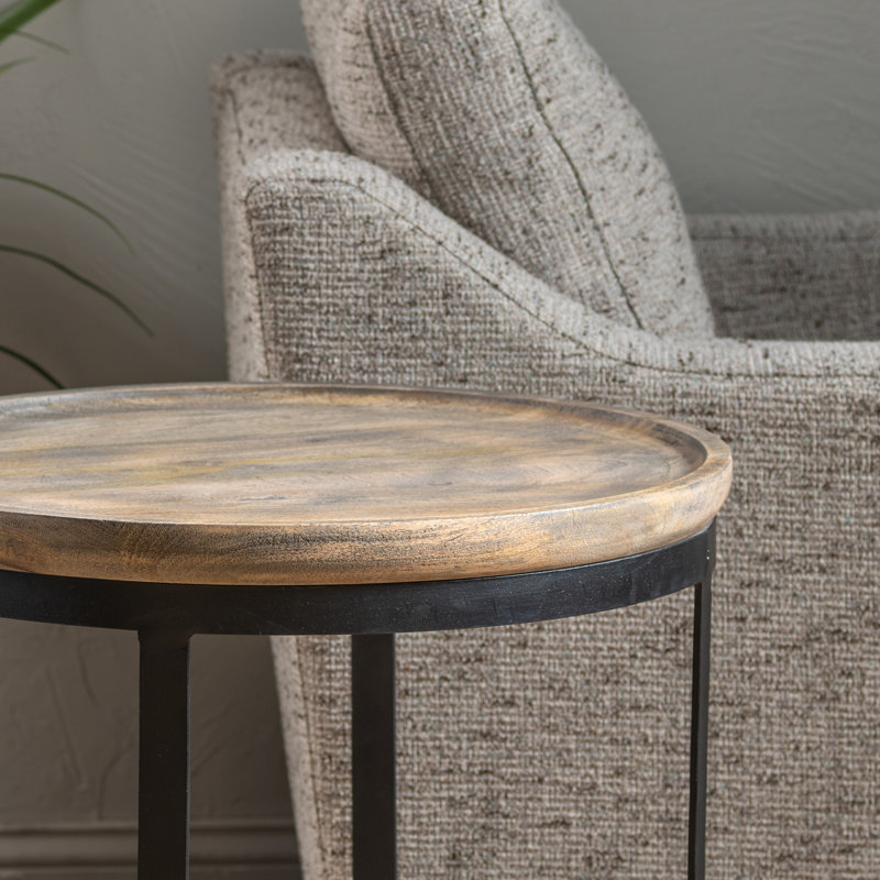 Holcomb Solid Wood Tray Top End Table