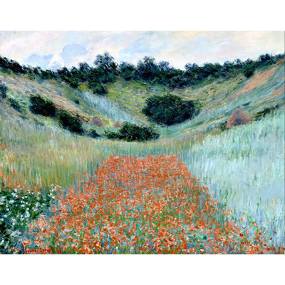 " Poppy Field In A Hollow Near Giverny " by Claude Monet