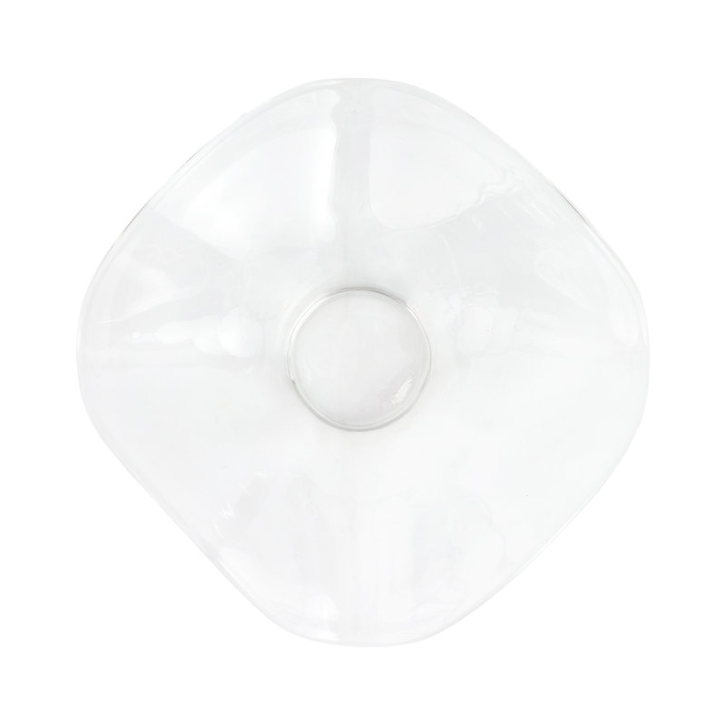 HIBISCUS Glass Decorative Bowl, Large, Clear