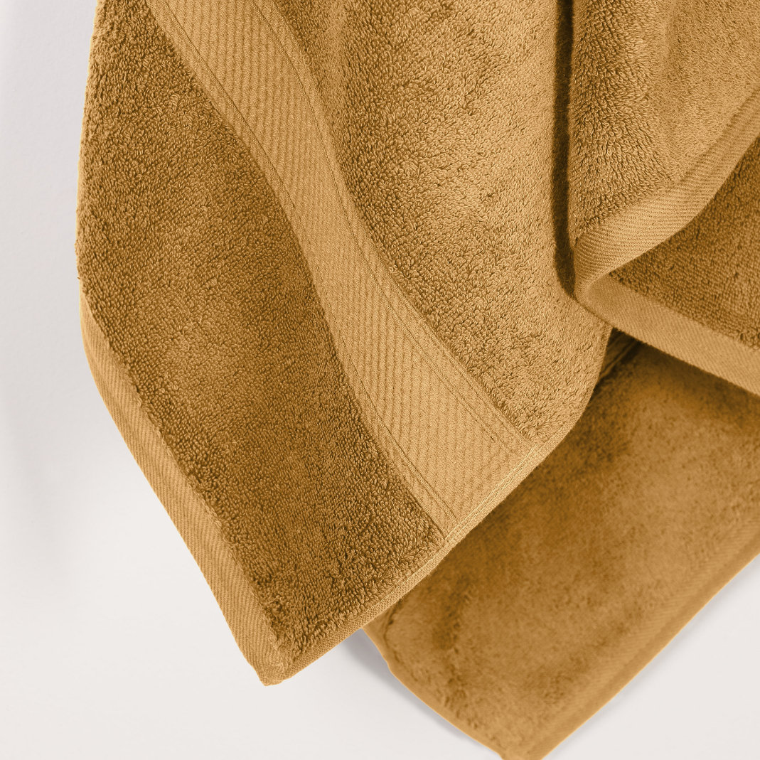 Renata 800 GSM 2 Piece Certified Egyptian Cotton Bath Towel Set , Gold