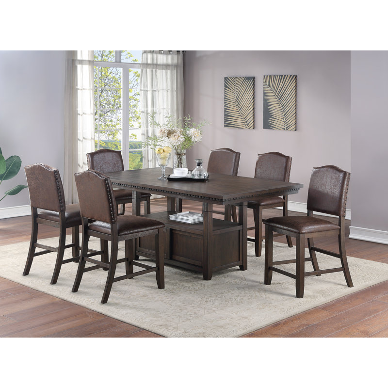 Ekain Rectangular Counter Height Table with Storage